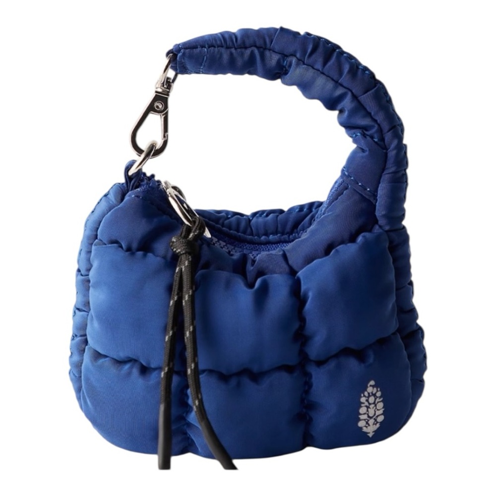 FP Movement Two Pieces Blue Quilted Crossbody/Shoulder Bag and matching Mini Bag - Picture 5 of 13